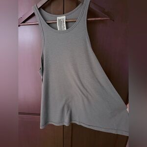 Free People We The Free Ribbed Swing Tank Gray Size M Racerback Made in USA